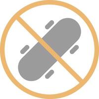 No skateboard sign vector