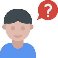 Man with question mark vector