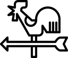 A black and white weathervane with an arrow pointing to it vector