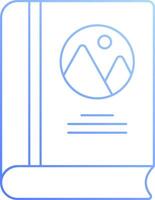A book with a mountain and a mountain on it vector