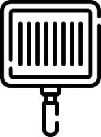 A grill with a handle on it vector