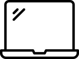 A laptop icon on a white background vector