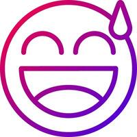 A smiley face with a tear drop on it vector