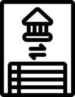 A black and white icon of a house with a building on top vector