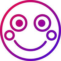 A smiley face with two eyes and a nose vector