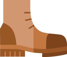 A brown boot with a wooden sole vector