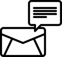 Email icon with speech bubble vector