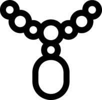 A black and white image of a necklace vector