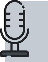 A microphone icon on a white background vector