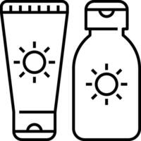 Sun cream and tube of sunscreen vector