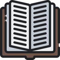 An open book icon on a white background vector