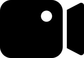 A black and white icon of a camera vector