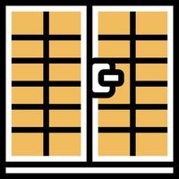 A door with a lock on it vector