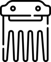 A comb icon on a white background vector