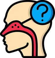 A person with a question mark on their head vector