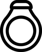 A black and white illustration of a ring vector