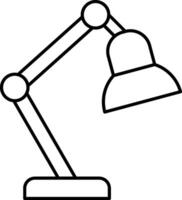 A black and white drawing of a lamp vector