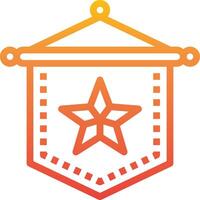 A star in a shield with a star on it vector