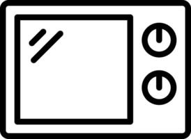 A black and white image of a microwave vector