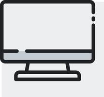 A computer monitor with a white background vector