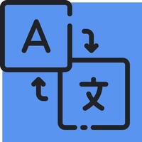 A blue square with an arrow pointing to the left and an arrow pointing to the right vector