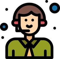 Call center agent icon vector