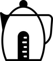 A black and white illustration of a kettle vector