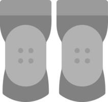 Two gray knee pads on a white background vector