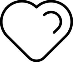 Heart shape outline coloring page vector