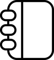 A black and white icon of a notebook vector