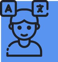 A person with a sign on their head and a sign on their head vector
