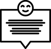 A black and white icon of a smiley face vector