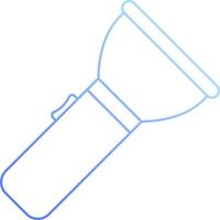 A flashlight with a blue outline on a white background vector