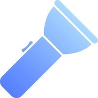 A blue flashlight with a white background vector