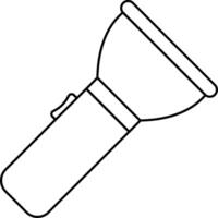 A flashlight outline on a white background vector