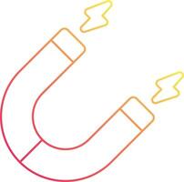 A magnet with a lightning bolt on it vector