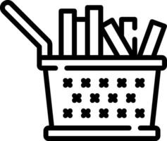 French fries icon vector