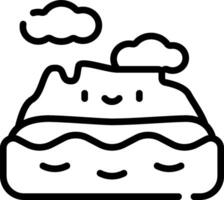 A cartoon character is sitting on top of a cake vector