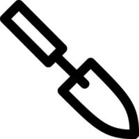 A black and white image of a shovel vector