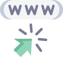 An icon of a web address with an arrow pointing to it vector