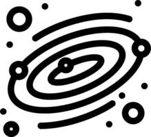 A black and white image of a black and white planet vector