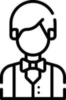 A man in a suit and tie icon vector