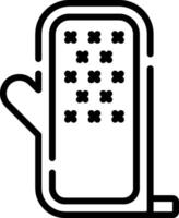 An oven with a grater icon on a white background vector