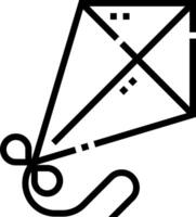 A kite with a string attached to it vector