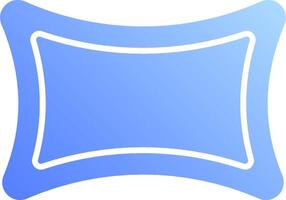 A blue pillow with a white border vector