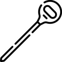 A black and white drawing of a spoon vector