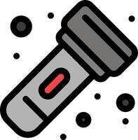 A flashlight with a red light on it vector