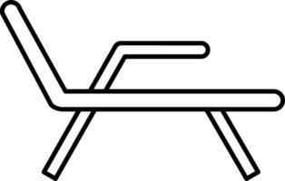 A chair with a foot rest and arm rest vector