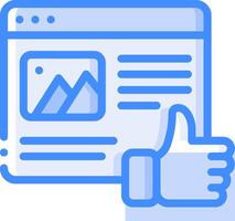 Thumb up icon for social media vector