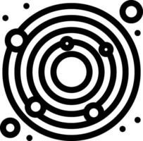 A black and white circle with circles around it vector